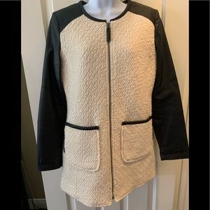 Shearling & Faux Leather Jacket